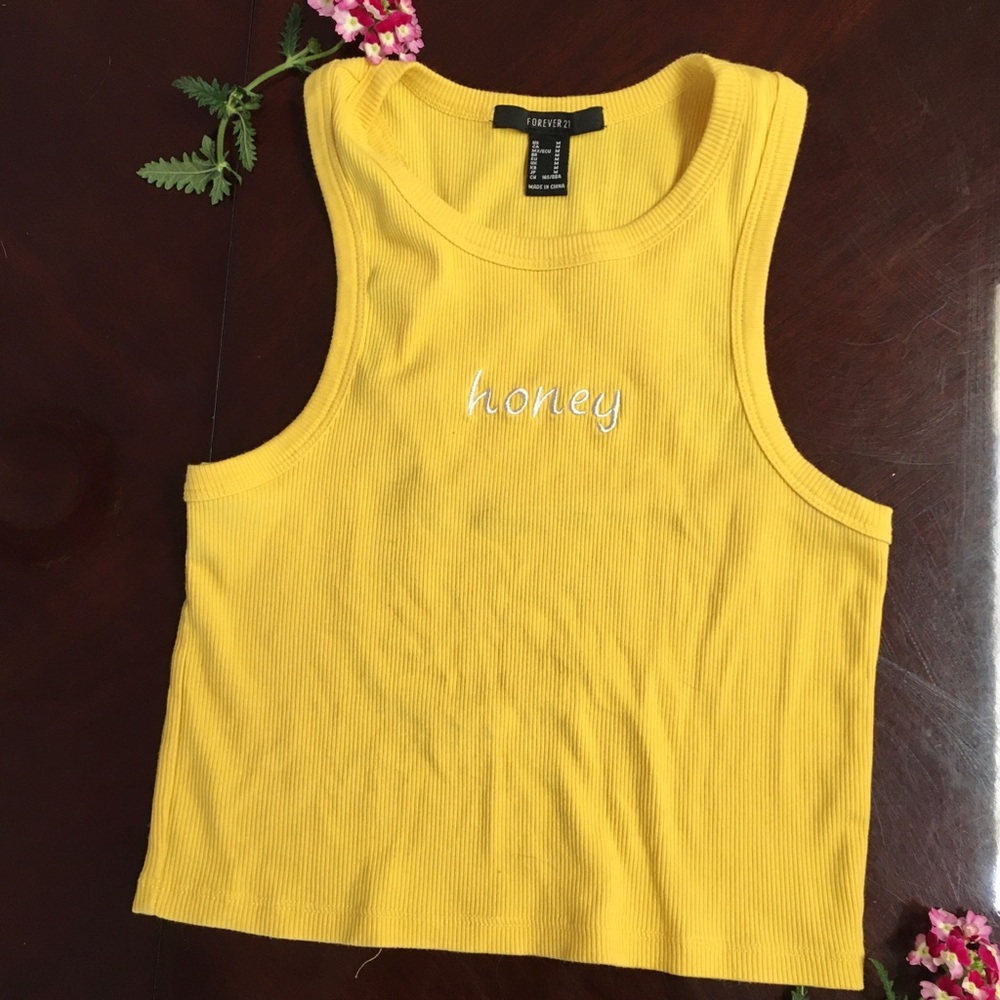 Yellow “Honey” Crop Top (S-M)
